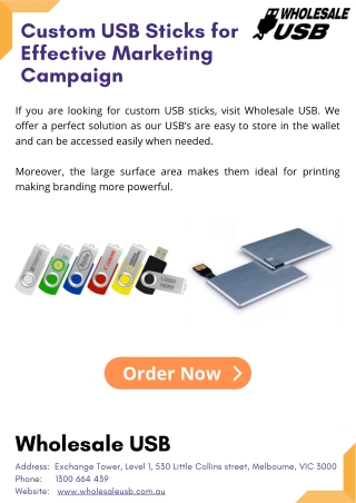 Custom USB Sticks for Effective Marketing Campaign