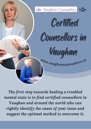 Find Certified Counsellors in Vaughan With Effective Approach