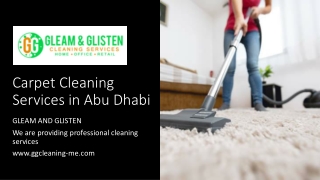 Carpet Cleaning Services in Abu Dhabi
