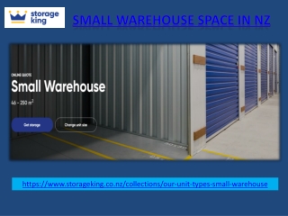 Small Warehouse Space in NZ