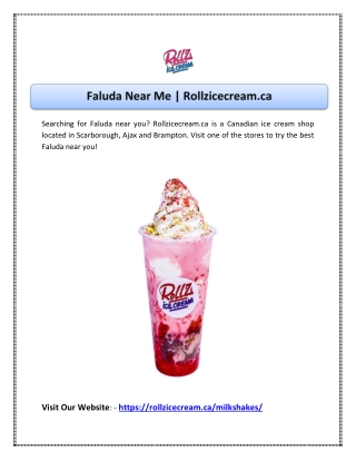 Faluda Near Me | Rollzicecream.ca