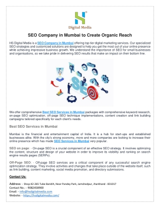 Best SEO Services in Mumbai