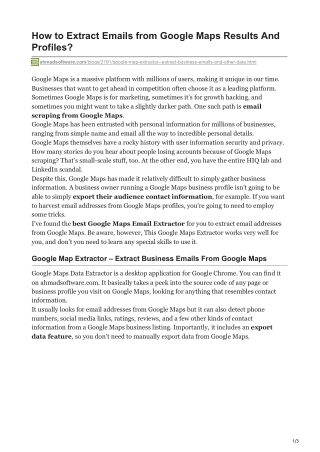 How to Extract Emails from Google Maps Results And Profiles