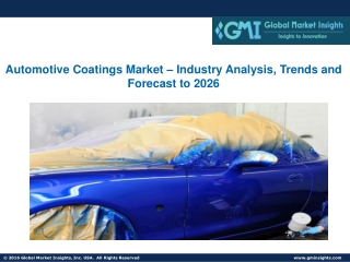 Automotive Coatings Market – Industry Analysis, Trends and Forecast to 2026