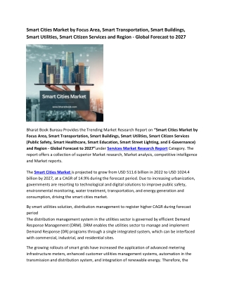 Global Smart Cities Market Research Report 2022-2027