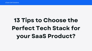 Tech Stack for your SaaS Product