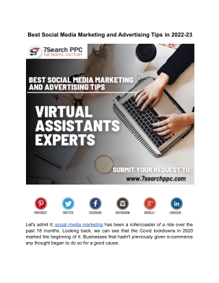 Best Social Media Marketing and Advertising Tips in 2022-23