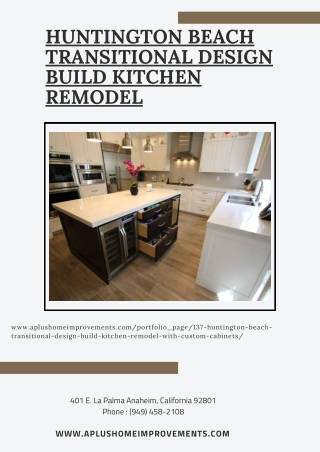 Huntington Beach Transitional Design Build Kitchen Remodel