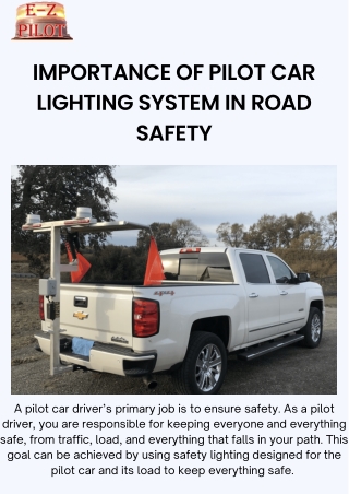 Find The Best Pilot Car Light Systems - EZ Pilot