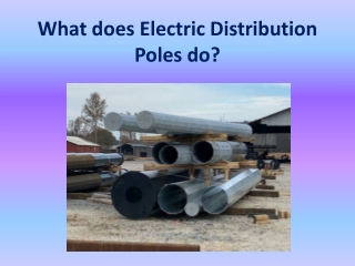 What does Electric Distribution Poles do?