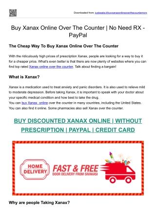 Buy Xanax Online Over The Counter No Need RX  PayPal
