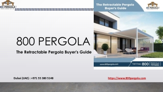 The Retractable Pergola Buyer's Guide