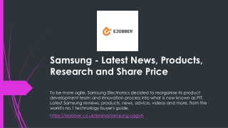 Samsung - Latest News, Products, Research and Share Price