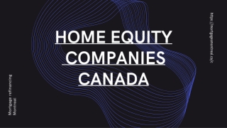 Home Equity companies Canada