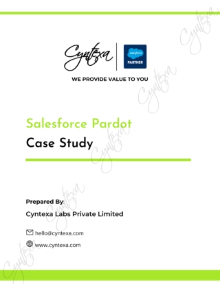 Implementation of Pardot - Case Study