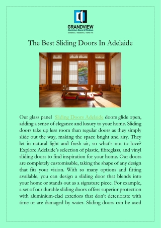 The Best Sliding Doors In Adelaide