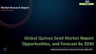 Quinoa Seed Market Revenue Growth and Quantitative Analysis Till 2030