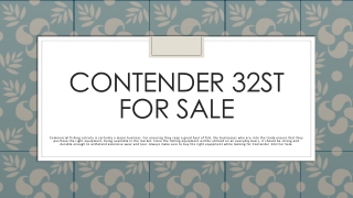 Contender 32st For Sale