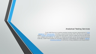 Analytical Testing Services