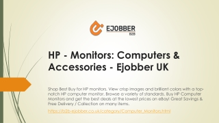 HP - Monitors: Computers & Accessories - Ejobber UK