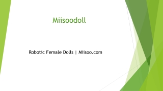 Robotic Female Dolls Miisoo.com........................