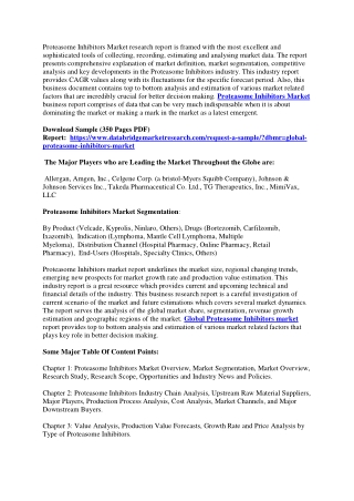 Proteasome Inhibitors Market