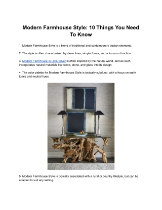 Modern Farmhouse Style: 10 Things You Need To Know