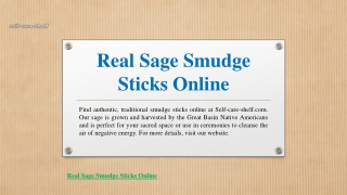 Real Sage Smudge Sticks Online | Self-care-shelf.com