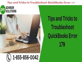 Tips and Tricks to Troubleshoot QuickBooks Error 179