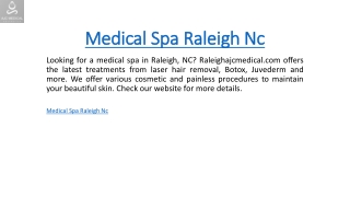 Medical Spa Raleigh Nc  Raleighajcmedical.com