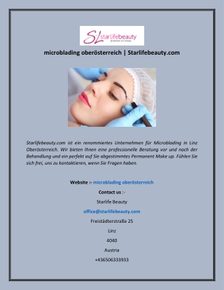 microblading oberösterreich Starlifebeauty