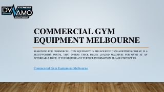 Commercial Gym Equipment Melbourne | Dynamofitness.com.au