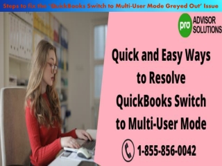 QuickBooks Switch to Multi-User Mode
