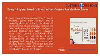 Custom Eyeshadow Boxes