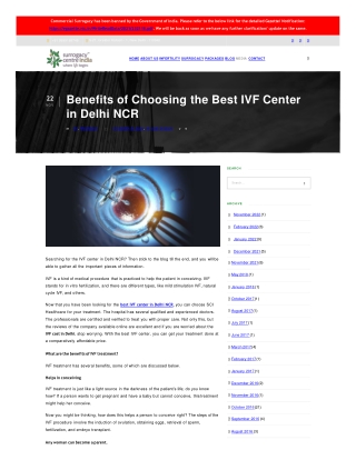 Benefits of Choosing the Best IVF Center in Delhi NCR