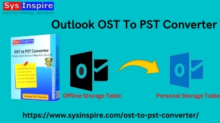 Outlook OST To PST Converter