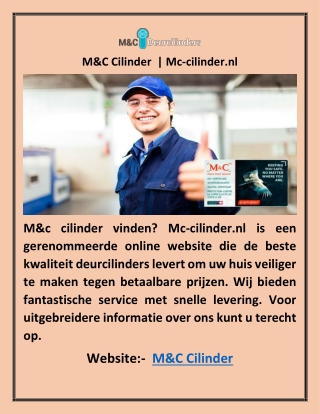 M&C Cilinder  | Mc-cilinder.nl
