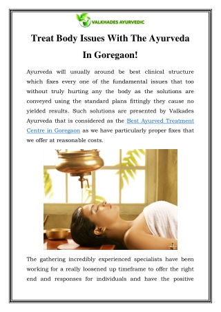 Best Ayurved Treatment Centre in Goregaon Call-9967055599