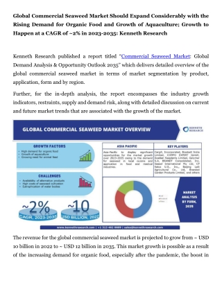 Commercial Seaweed Market - PR