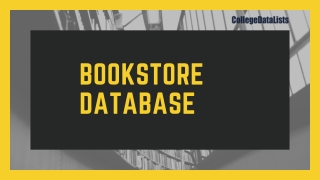 BOOKSTORE DATABASE