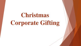 Christmas Corporate Gifting