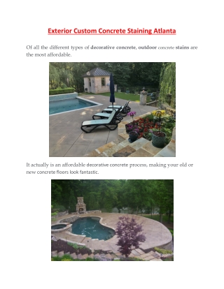 Exterior Custom Concrete Staining Atlanta