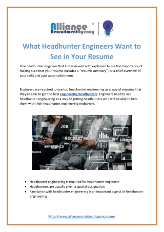 Leading Engineering Headhunters