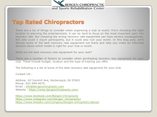 Top Rated Chiropractors