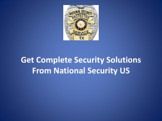 Get Professional Security Services - Nationalsecurityus.org