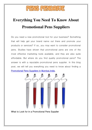 Promotional Pens Suppliers in Mumbai,India Call-9820665448