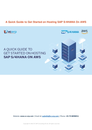 A Quick Guide to Get Started on Hosting SAP S4HANA On AWS