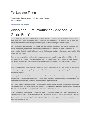 Fat Lobster Films