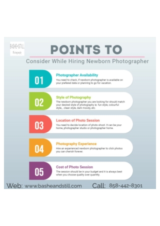 Points To Consider While Hiring Newborn Photographer