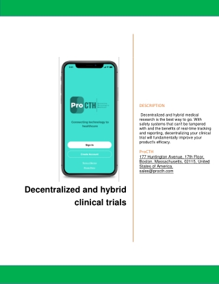 decentralized and hybrid clinical trial